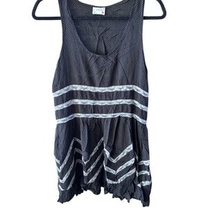 Free People Intimately Polka Dot Lace Trim Dress Size Medium
